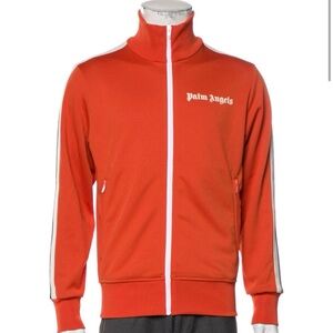 Palm Angels Men's Graphic Print Turtleneck Sweatshirt Small Orange